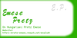 emese pretz business card